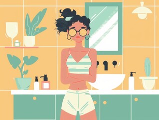 Wall Mural - Full body selfcare and hygiene.