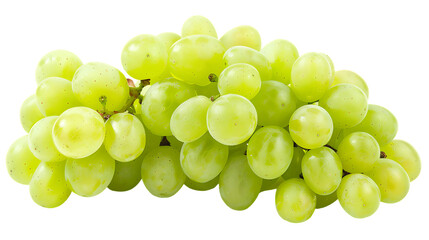Wall Mural - Fresh green grapes isolated on transparent background