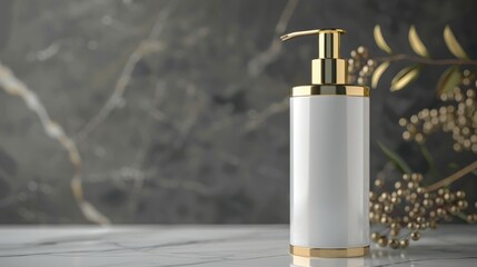 Luxurious grease bottle with a pump, displayed to accentuate its rich formula containing vitamins that condition and beautify the face