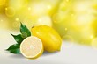 Yellow fresh ripe lemon fruit