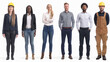 © Level UP - Group of people, business men and women An African American and an engineer pose side by side in a profile photo.
