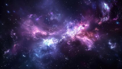 Wall Mural - a colorful galaxy with many stars and clouds by ai generated image