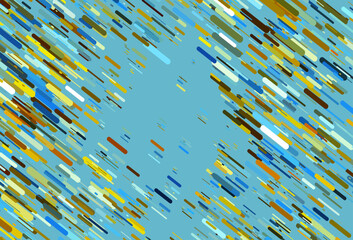 Poster - light blue, yellow vector texture with colorful lines.