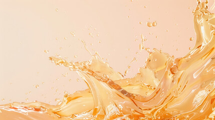 abstract swirl of vibrant orange and gold liquid in motion