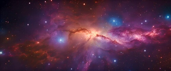 Amazing colorful galaxy in outer space