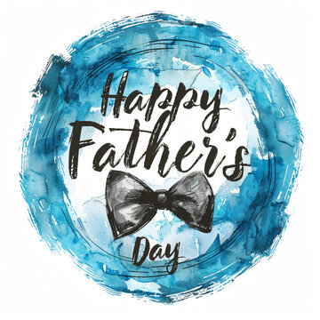 Father's Day celebration background adorned with a gift box mug calendar mustache heart shape

