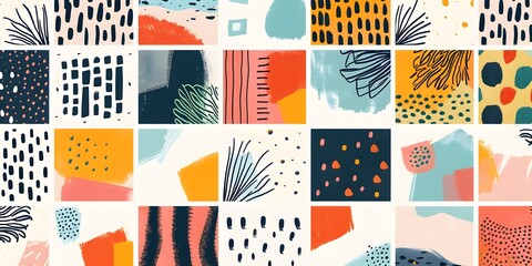 Poster - Vibrant Abstract Textile Patterns and Textures for Motivational Design Series