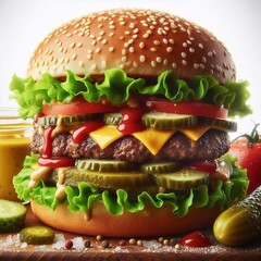 Wall Mural - Cheeseburger