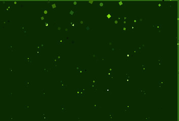 Poster - light green vector layout with circles, lines, rectangles.