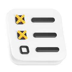 Fototapete - 3d rendering sticky note icon. 3d business icon concept