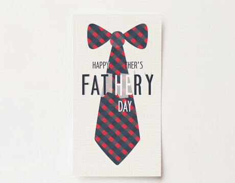 Father's Day celebration background adorned with a gift box mug calendar mustache heart shape
