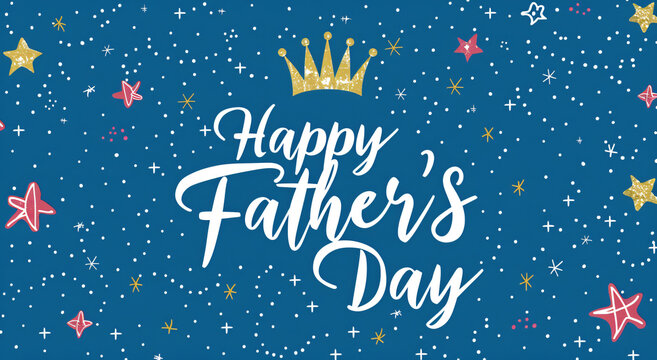 Father's Day celebration background adorned with a gift box mug calendar mustache heart shape
