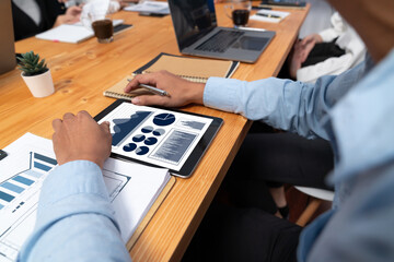 Poster - financial data analysis dashboard by fintech bi or business intelligence display on laptop screen to