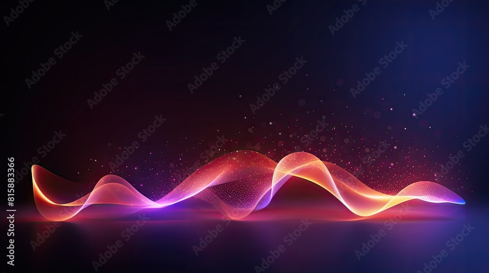abstract wave background with glow particle of dots and lines Stock ...