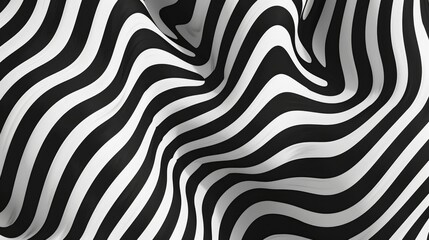 Poster - Modern Design Featuring Black Original Pattern in Op Art Style