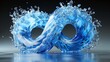 Water Spiral background 3d design, generated by AI