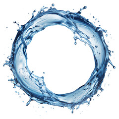 Splashing water in a circular motion with droplets