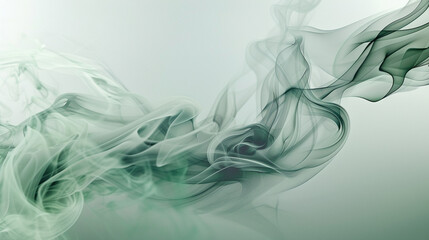 Wall Mural - minimalistic abstract smokey backgrounds with green faded colors, featuring abstract smokey backgrounds