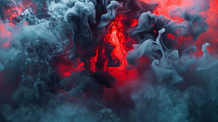 Wall Mural - mysterious abstract smokey backgrounds with red bold contrasts, featuring abstract smokey backgrounds