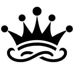 Wall Mural - The crown logo silhouette is simple and beautiful