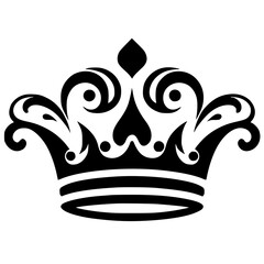 Wall Mural - Elegant crown logo silhouette