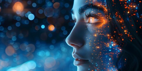 Poster - Visionary Fusion of Science Fiction and Technological Innovation Captivating Futuristic Concept Evoking Cosmic and Advancement