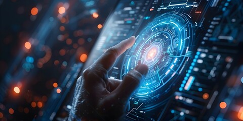 Poster - Customizable Sci Fi Inspired Mobile App with Interactive Futuristic UI and Holographic Controls