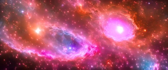 Amazing colorful galaxy in outer space