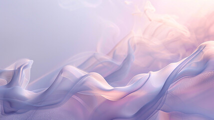 Wall Mural - Smoke rising and undulating in a delicate dance, with hints of pastel pink and lavender