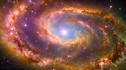 Amazing colorful galaxy in outer space