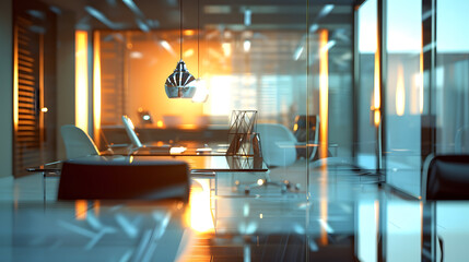 Poster - Modern office interior Luxury office : Generative AI