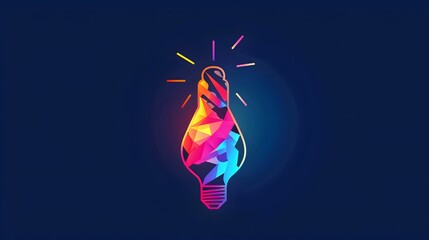 Wall Mural - Modern Tech Bulb logo designs concept