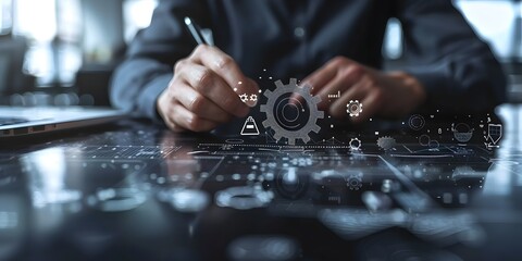 Poster - leveraging technology for business efficiency and success strategies for achieving growth and compet