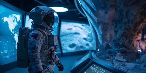 Poster - Futuristic Exhibit Showcasing the Untold Stories of from Ancient Mariners to Modern Day Astronauts