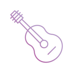 Wall Mural - guitar icon with white background vector stock illustration