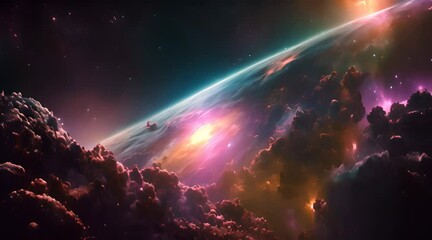 Amazing colorful galaxy in outer space