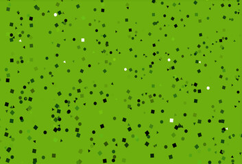 Poster - light green vector texture in poly style with circles, cubes.