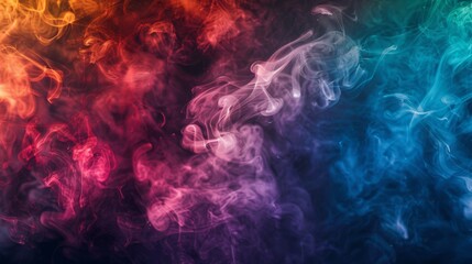 Leinwandbilder - Abstract background of colorful smoke clouds, showcasing the visual allure of smoking in artistic form.