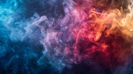 Leinwandbilder - Abstract background of colorful smoke clouds, showcasing the visual allure of smoking in artistic form.