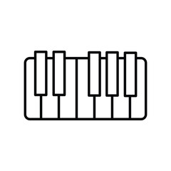 Wall Mural - piano icon with white background vector stock illustration