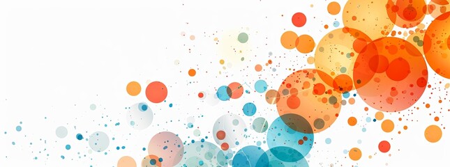 Wall Mural - Abstract background with colorful circles on a white background