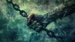 © Bijac - breaking chains unleashing determination and willpower abstract human hand concept digital art