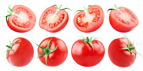 Wall Mural - Set of delicious red tomatoes, cut out