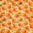 Watercolor orange in seamless pattern