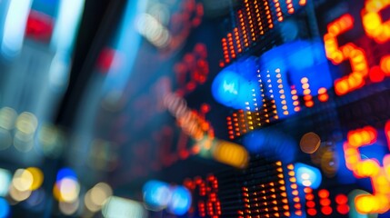 Aufkleber - Close-up of a computer screen showing a stock market heatmap, visualizing market performance across sectors.