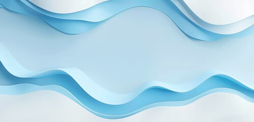 Wall Mural - Smooth blue waves with a copy space for text creating an abstract, fluid design with a tranquil feel.