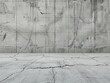 Grunge cracked concrete wall and floor texture background.