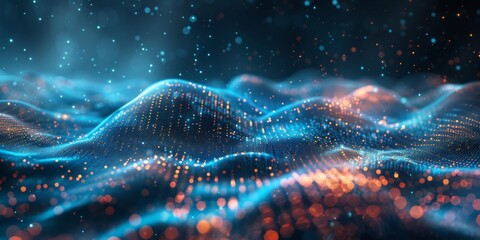 Poster - Digital background for tech, AI, data, audio, graphics, and more illustration