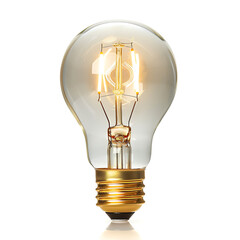 Poster - Light bulb on a white background.