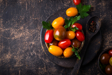 Wall Mural - Assortment of different cherry tomatoes